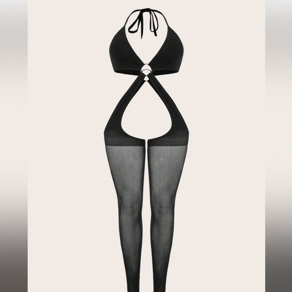 NEW Plus Size Criss Cross Cut-Out Bodystocking